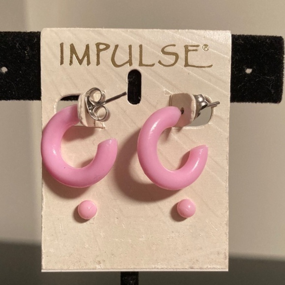 Pulse Pastel Pink Hoop Earrings